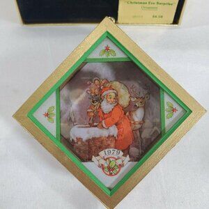 Hallmark Christmas Eve Ornament Surprise shadowbox holiday 1979 vintage tags